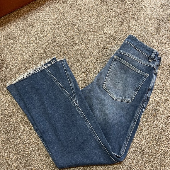 Free People Rita Crop Flare Blue Jeans - Picture 7 of 7